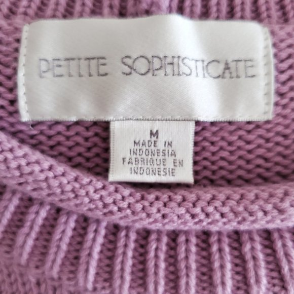 Petite Sophisticate LS Crew Neck Sweater | EUC | MP | Rose Lavender Gray Cream - Picture 14 of 16